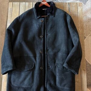 Bally Midnight Black Men's Shearling Coat